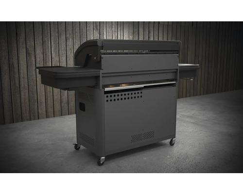 Grillwagen mit Ablageflächen und Rollen