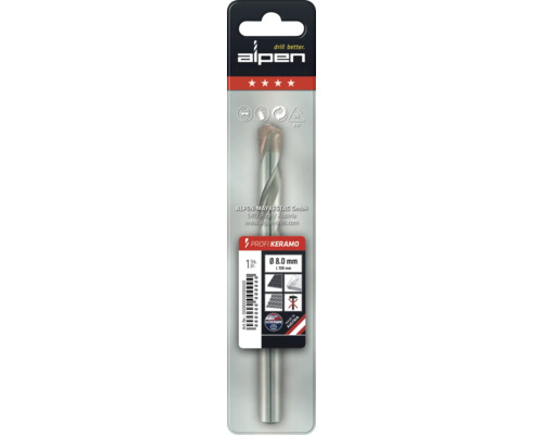 Alpen Keramikbohrer, Durchmesser 8.0 mm