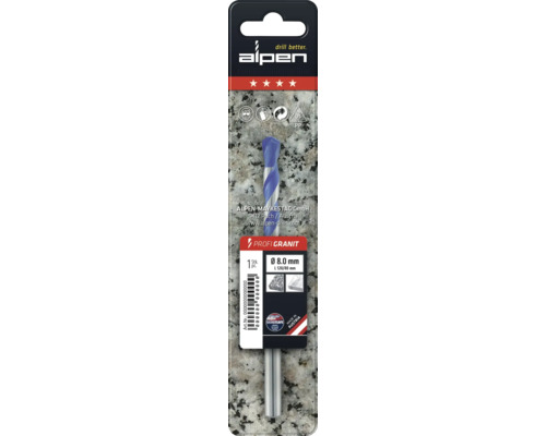 Alpen Profi Granit Bohrer, Durchmesser 8 Millimeter