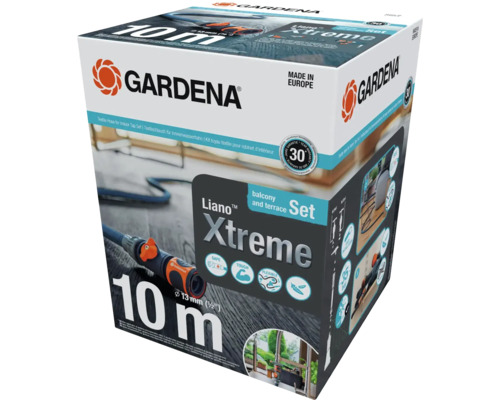 Gardena Liano Xtreme Balkon- und Terrassen-Set, 10 Meter, Produktverpackung