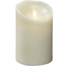 LED Echtwachskerze cremeweiß Konstsmide H 13,4 cm Lichtfarbe warmweiß inkl. Timer