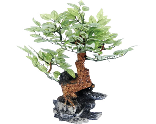 Aquariumdekoration PENN PLAX Bonsai-Baum auf Stein