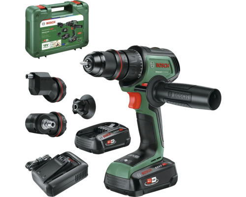 Akku-Bohrschrauber Bosch AdvancedDrill 18V-80, inkl. 2x Akku (2.5 Ah) und Ladegerät Bosch AdvancedImpact 18 Akku-Bohrschrauber Set mit Zubehör, Akku und Ladegerät