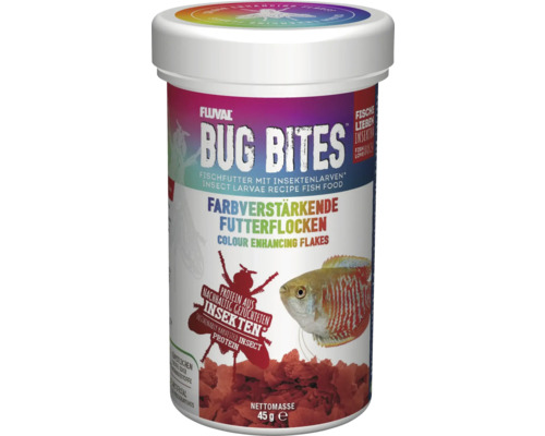 Flockenfutter Aquarium Fluval Bug Bites Colour Enhancing Flakes 250 ml farbverstärkende Futterflocken mit hohem Insektenanteil Flockenfutter Aquarium Fluval Bug Bites Colour Enhancing Flakes 250 ml farbverstärkende Futterflocken mit hohem Insektenanteil