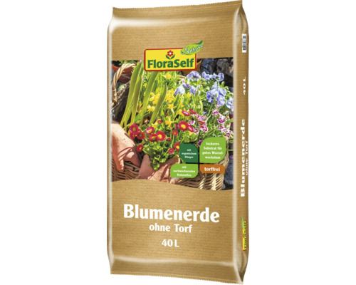 Blumenerde FloraSelf Nature torffrei 40 L