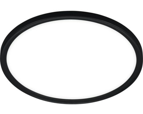 Ovale Deckenleuchte mit schwarzem Rahmen