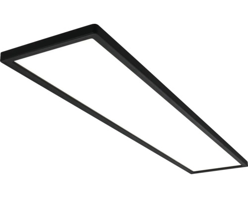 Rechteckige LED-Deckenleuchte mit dunklem Rahmen