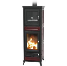 Kaminofen mit Backfach und Holzfeuer