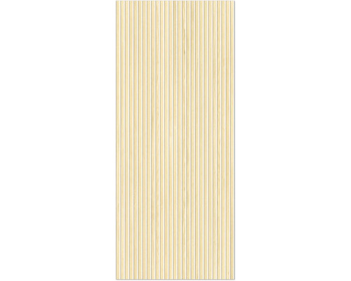 Kunststoffpaneel Element 3D Optik Linio Brigt Ash 2600 x 375 x 8 mm Holzpaneele mit vertikalen Lamellen für Wandverkleidung