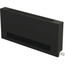 Schwarzer Heizkörper mit Thermostatventil