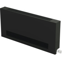 Schwarzer Heizkörper mit Thermostatventil