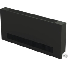 Schwarzer Heizkörper mit Thermostatventil