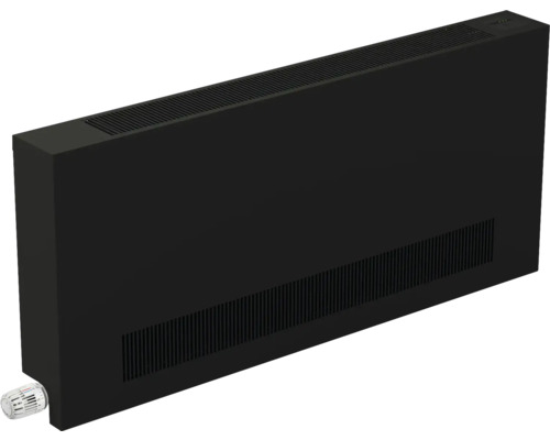 Licon Heat Wandkonvektor KORAWALL Energy WVE mit Ventilator fester Stromanschluss H 450 x L 1000 x T 110 mm schwarz matt links Licon Heat Wandkonvektor KORAWALL Energy WVE mit Ventilator fester Stromanschluss H 450 x L 1000 x T 110 mm schwarz matt links