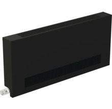 Schwarzer Konvektorheizkörper mit Thermostat