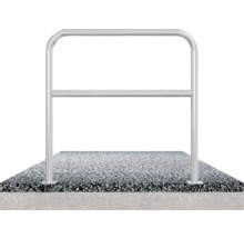 Rohrbügel Stahlrohr Ø 48 mm x 2,5 mm mit Querholm für Dübelbefestigung feuerverzinkt B = 1000 mm H = 1000 mm