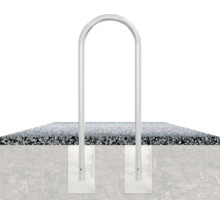 Rundbügel Stahlrohr Ø 48 mm x 2,5 mm zum Einbetonieren feuerverzinkt B = 460 mm H = 1200 mm