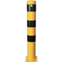 Absperrpfosten/Stahlrohrpoller Ø 152 mm x 3,2 mm für Dübelbefestigung gelb-schwarz H = 1000 mm
