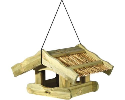 Vogelhaus dobar green label Vogelfutterhaus Saksun zum Aufhängen aus Holz, 39x30x22 cm Vogelhaus aus Holz zum Aufhängen