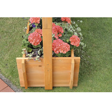 Blumenkasten mit Rankgitter promadino Holz 140 x 65 x 140 cm braun