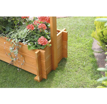 Blumenkasten mit Rankgitter promadino Holz 140 x 65 x 140 cm braun