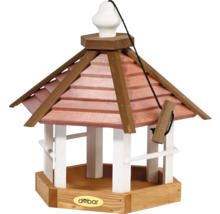 Vogelhaus aus Holz mit Dach und Aufhängung