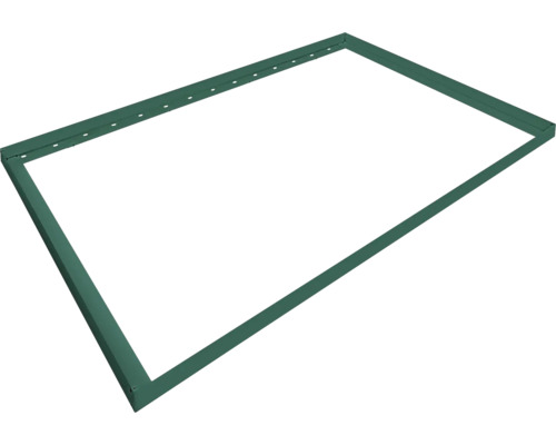 Dachrahmen Hörmann EcoStar für Gründach Gartenhaus Pultdach Typ1 RAL6005 grün Rechteckiger Metallrahmen mit Löchern