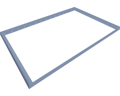 Dachrahmen Hörmann EcoStar für Gründach Gartenhaus Pultdach Typ3 RAL5014 blau Rechteckiger Metallrahmen mit Löchern für die Befestigung