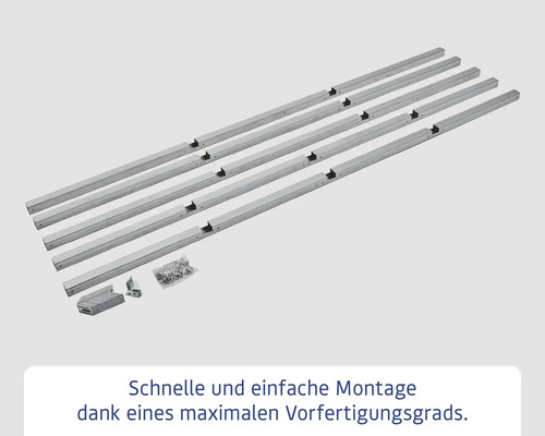 Metallprofile und Befestigungsmaterial für Montage