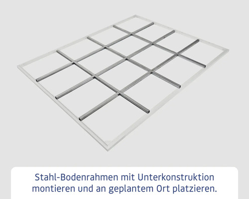 Stahl Bodenrahmen mit Unterkonstruktion