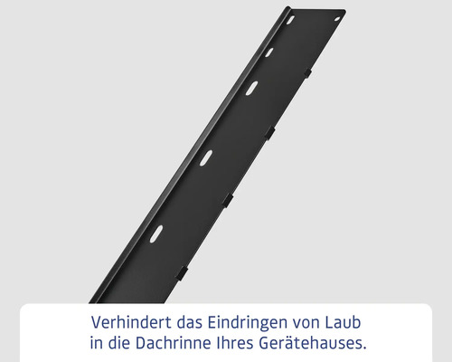 Laubschutzprofil für Gerätehausdachrinnen