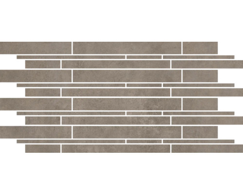 MIRAVA Kombibordüre MANHATTAN Taupe 30 x 60 x 0,9 cm Mosaikfliese aus verschiedenen rechteckigen Elementen