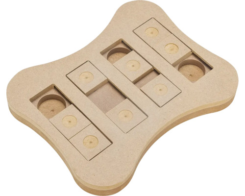 Intelligenzspielzeug aus Holz für Hunde mit Fächern und Schiebern