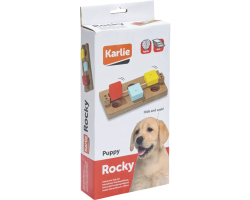 Hundespielzeug Karlie Doggy Brain Train Rocky 23 x 12 x 4 Intelligenzspielzeug, Snackspielzeug, Beschäftigung, Interaktiv Spielzeug Karlie Rocky Hundespielzeug in Verpackung