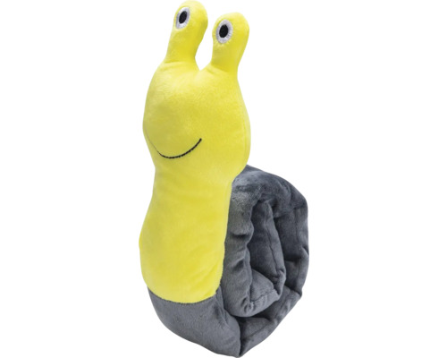 Hundespielzeug beeztees Plüsch Hide And Seek Schnecke 72 cm Intelligenzspielzeug, Snackspielzeug, Beschäftigung, Interaktiv Spielzeug Gelbe Stoffschnecke mit grauer Decke