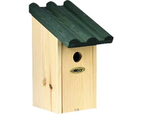 Nistkasten dobar green label Nisthöhle Gracht für Meisen aus Holz, 14x18,5x27,7 cm Vogelhaus aus Holz mit Dach