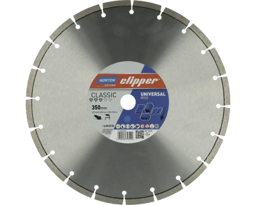Norton Clipper Diamantscheibe Classic Universal Laser Ø 350x25,4 mm Norton Clipper Trennscheibe Durchmesser 350 Millimeter