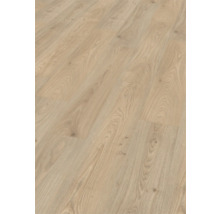 Verlegter Laminatboden mit Holzoptik.