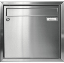 Gutta Vordach BS Plus 160 RAL 7016 anthrazit 160x90 cm Seitenteil links inkl. Briefkasten Standard Edelstahl Wasserablauf im Seitenteil