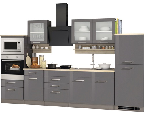 Held Möbel Mailand 330 cm Küchenzeile mit | HORNBACH Geräten