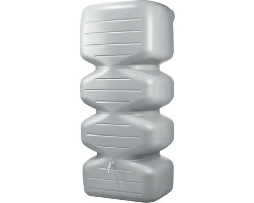 Grauer Kunststoff Regenwassertank mit Wasserhahn