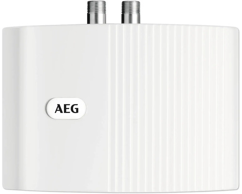 Klein-Durchlauferhitzer AEG MTD 350 hydraulisch nur fürs Handwaschbecken, 3,5 kW mit Stecker 230V AEG Kleinspeicher mit zwei Anschlussrohren