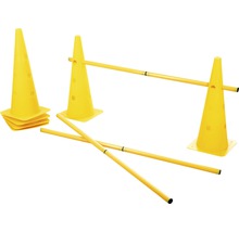 Agility Pylonen-Hürden Set inkl. 6 Pylonen und 3 Kunststoffstangen
