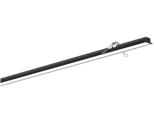 Schwarze LED-Unterbauleuchte mit Befestigungsmaterial