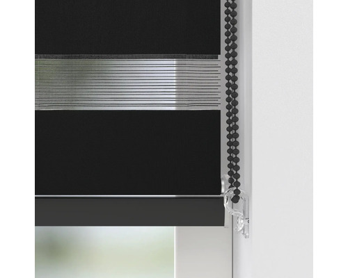 Doppelrollo mit Kettenzug zur Fensterdekoration und Lichtregulierung