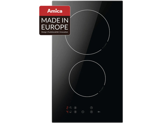 Domino Kochfeld Amica 30 x 52 cm 2 Kochzonen KMC 13281-3 C Amica Induktionskochfeld mit zwei Kochzonen