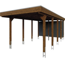 Carport aus Holz mit Pfosten