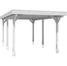 Einzelcarport SKAN HOLZ Spessart inkl. Pfostenanker 355 x 604 cm weiß