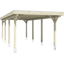 Einzelcarport SKAN HOLZ Spessart inkl. Pfostenanker 355 x 846 cm natur