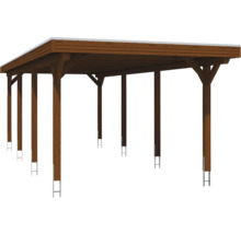 Carport aus Holz mit Flachdach