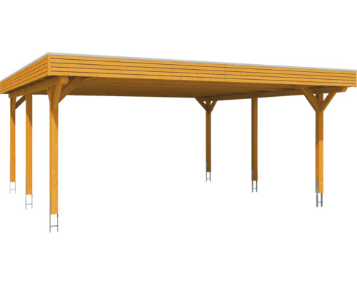 Freistehender Holzcarport mit Flachdach